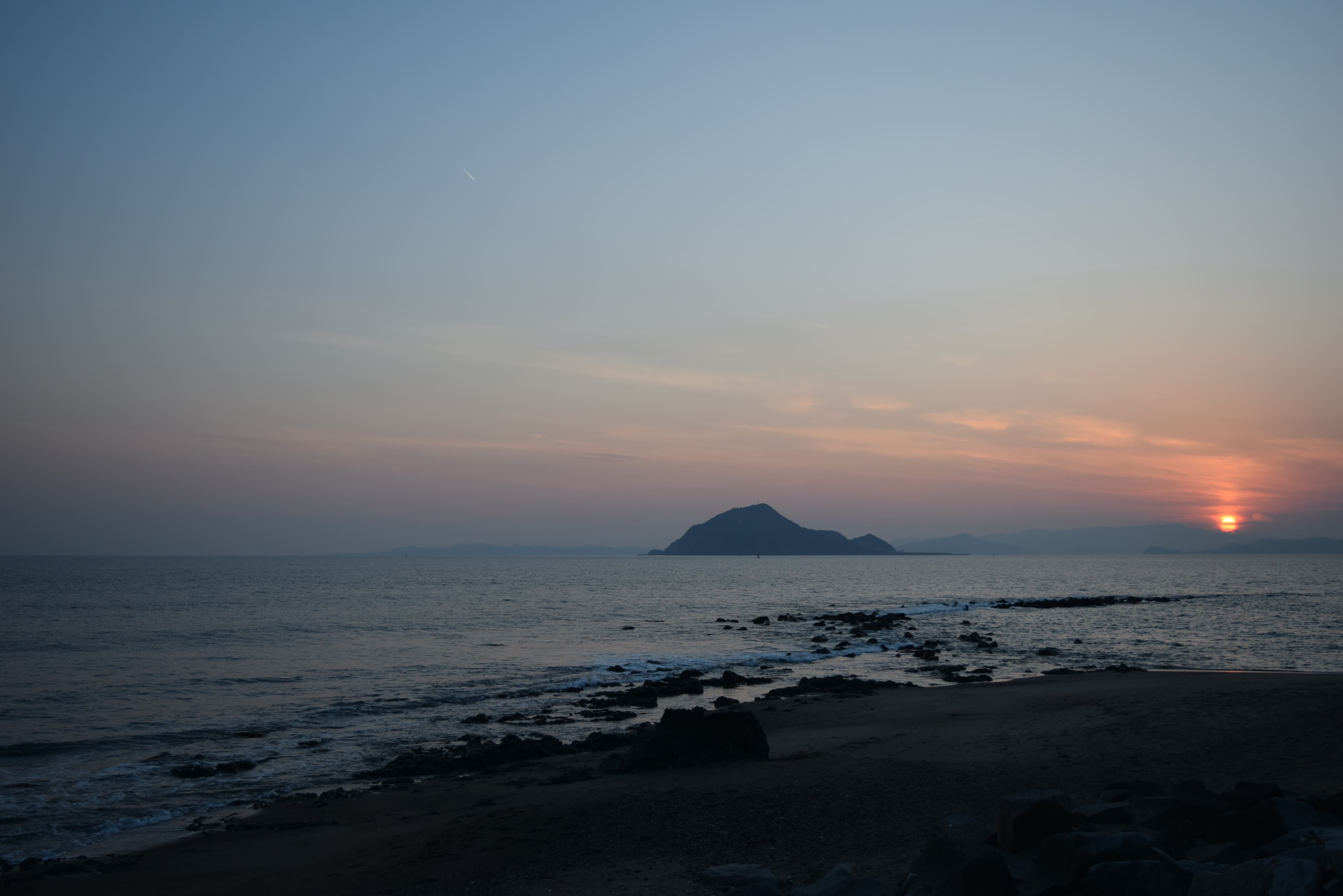 海の夕日